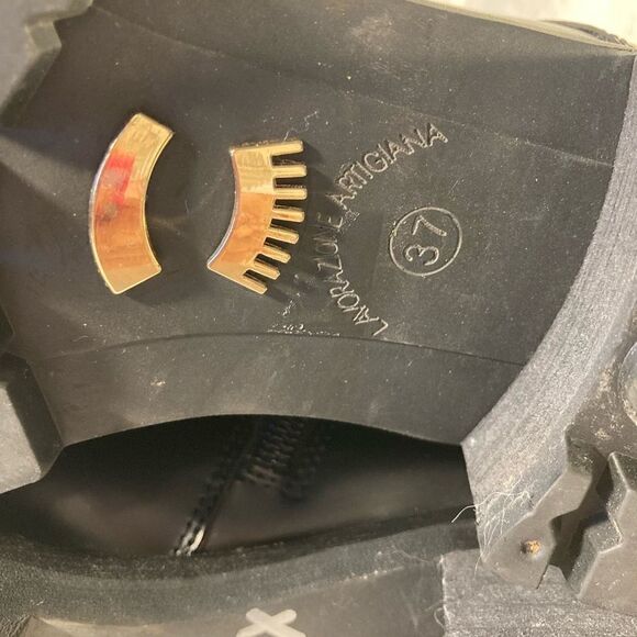 Lavorazione Artigiana Black Leather Moto Boots 7 - Picture 8 of 13